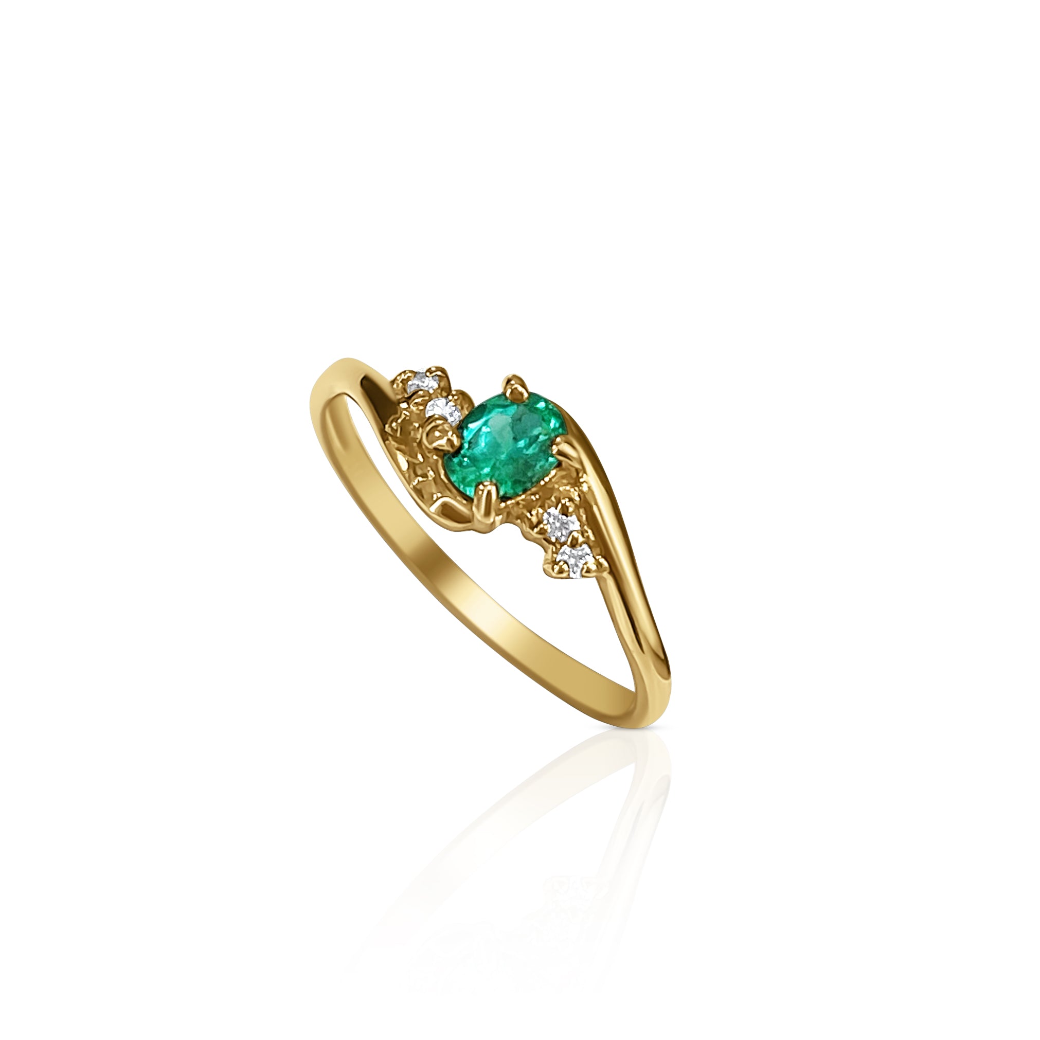 Emerald Rebirth and Diamond Ring
