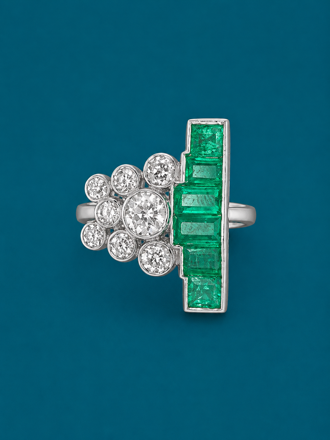 Adhara Diamond Natural Emerald Ring