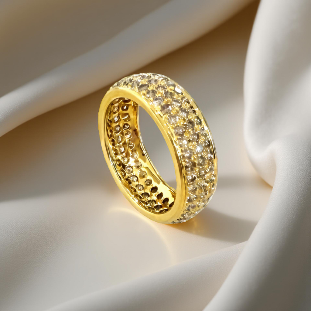 Champagne Diamond Surround Ring