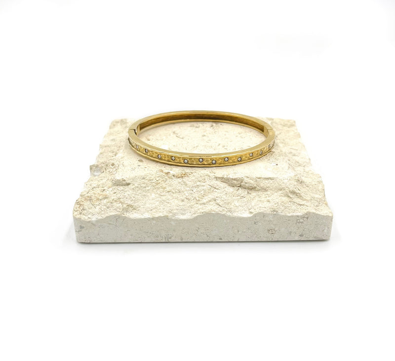 By Brigitte ‘Nysa’ Solid 9ct Yellow Gold Diamond Bangle