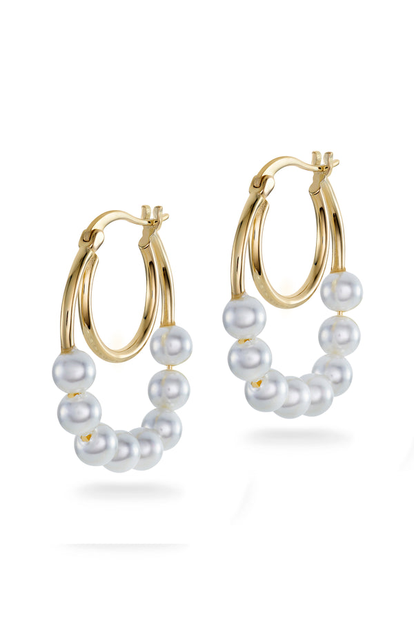 By Brigitte 'Bederra Pearl' 18ct Yellow Gold Plated Earrings