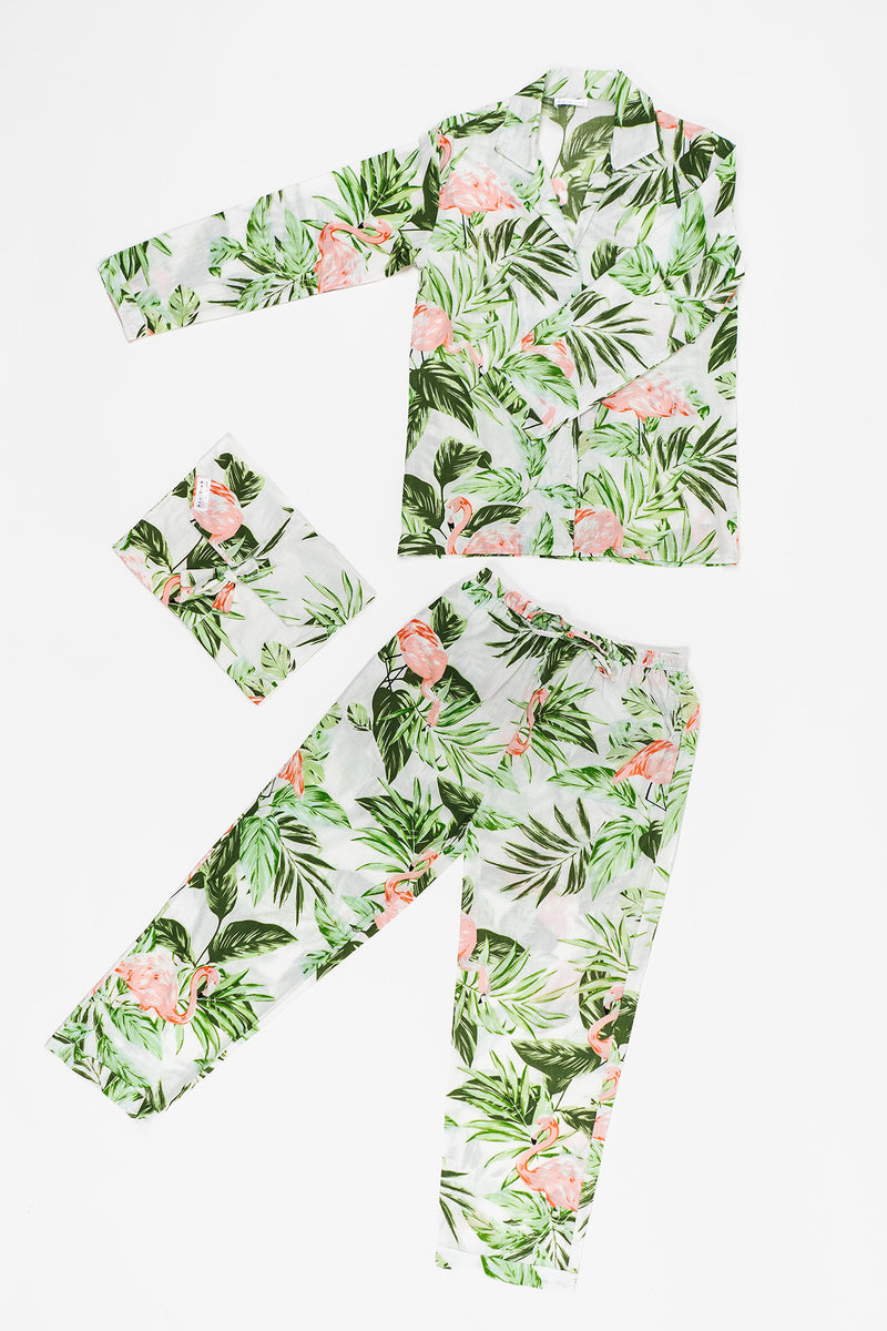 By Brigitte 100% Cotton Pyjama Set - Palms