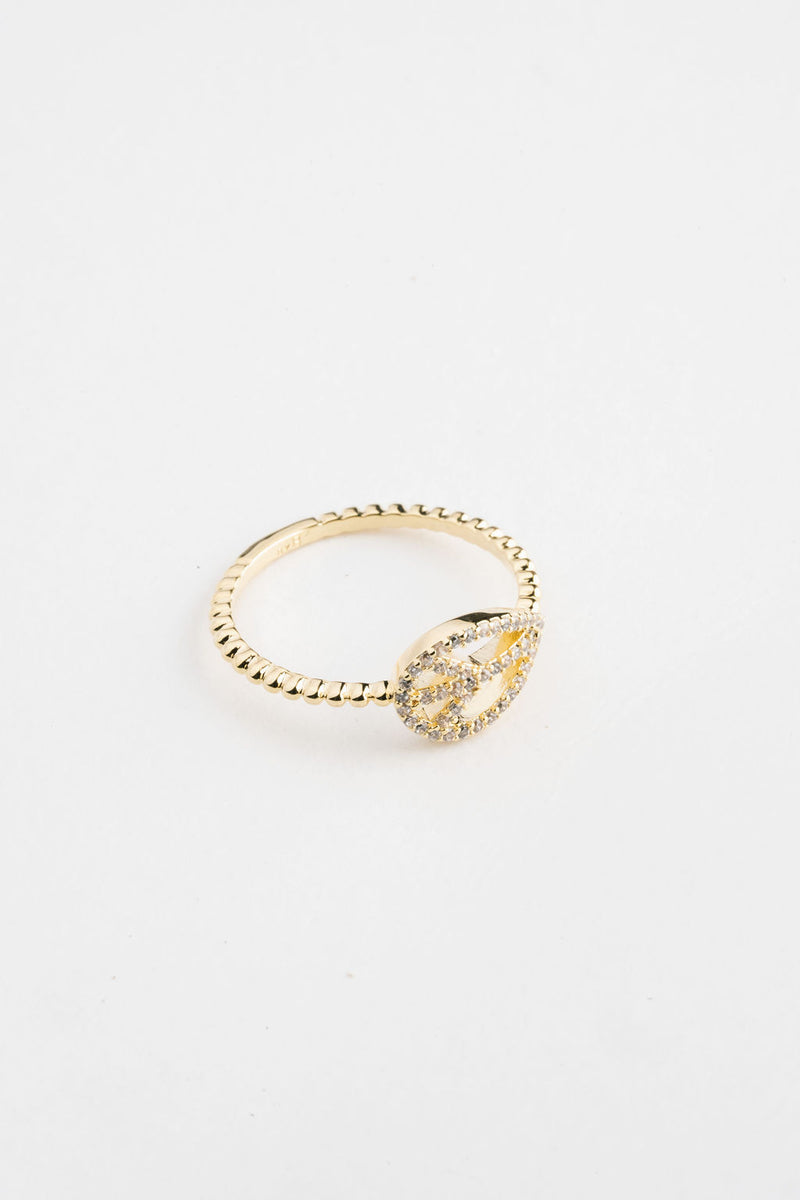 By Brigitte 'Grace' 9ct Gold Plated Ring