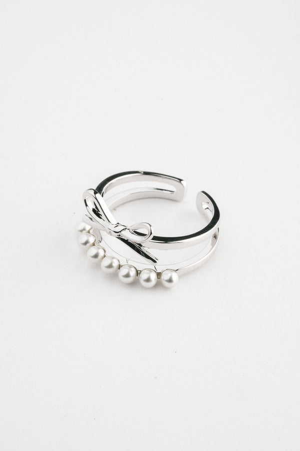 By Brigitte 'Elliana' 9ct White Gold Plated Ring
