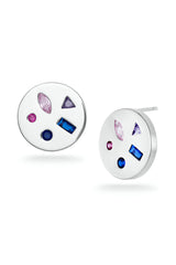 By Brigitte 'Daydream' 18ct White Gold Plated Studs with Created Crystals