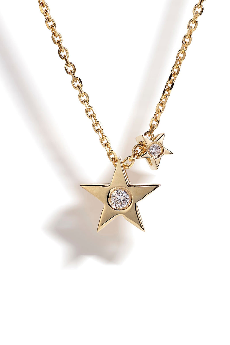 By Brigitte 'Estella' Solid 9ct Yellow Gold Star Necklace