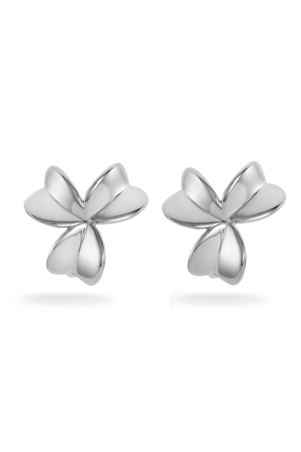 By Brigitte 'Frangipani' 18ct White Gold Plated Earrings