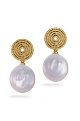 By Brigitte 'Freshwater' 18ct Yellow Gold Plated Earrings