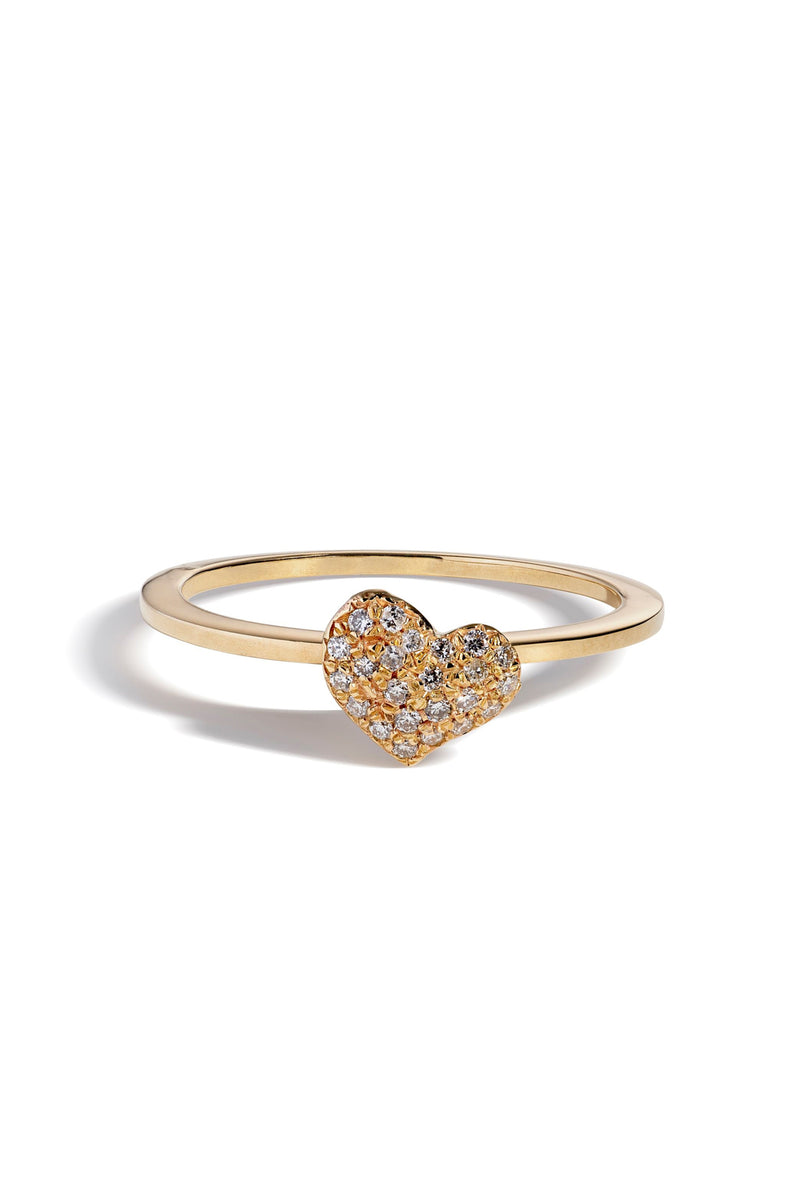By Brigitte 'From The Heart' Solid 9ct Yellow Gold Heart Ring