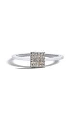 By Brigitte 'Kalani' Solid 9ct White Gold Diamond Square Ring