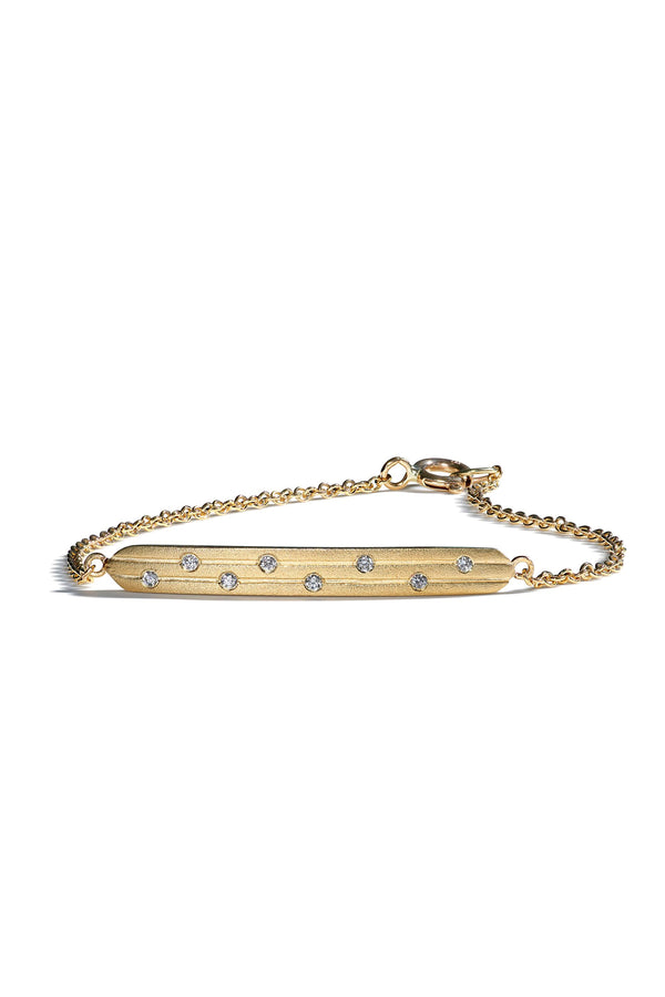 By Brigitte 'Nova' Solid 9ct Yellow Gold Bar Bracelet