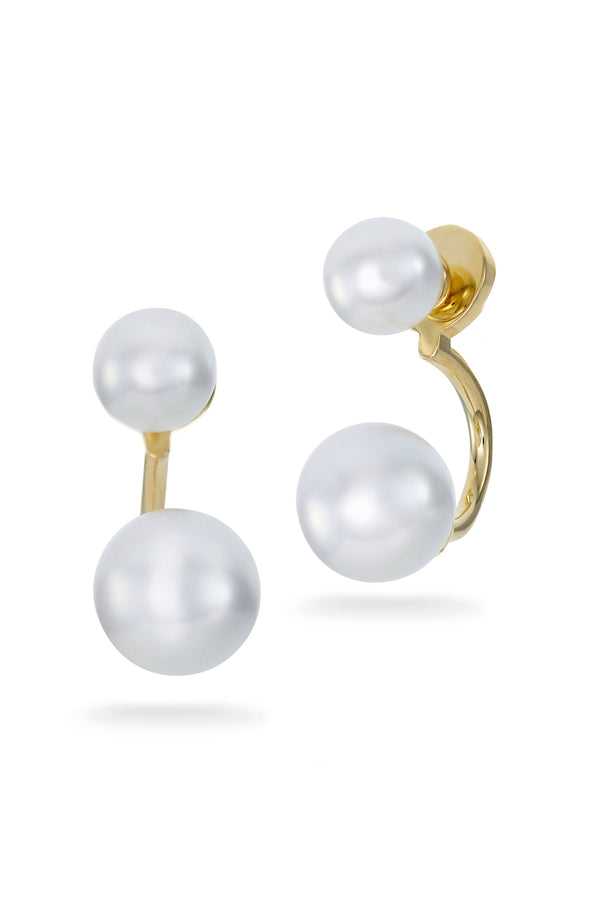 By Brigitte 'Tallow' 18ct Yellow Gold Plated Pearl Earrings