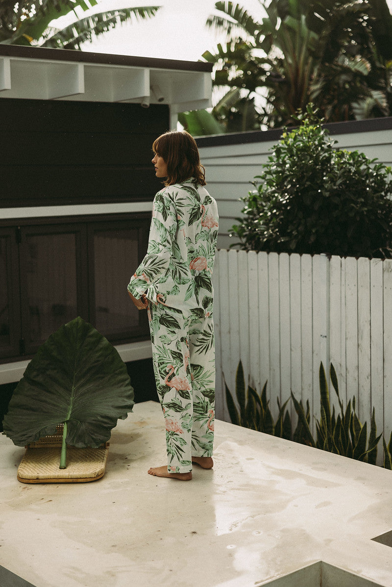 By Brigitte 100% Cotton Pyjama Set - Palms