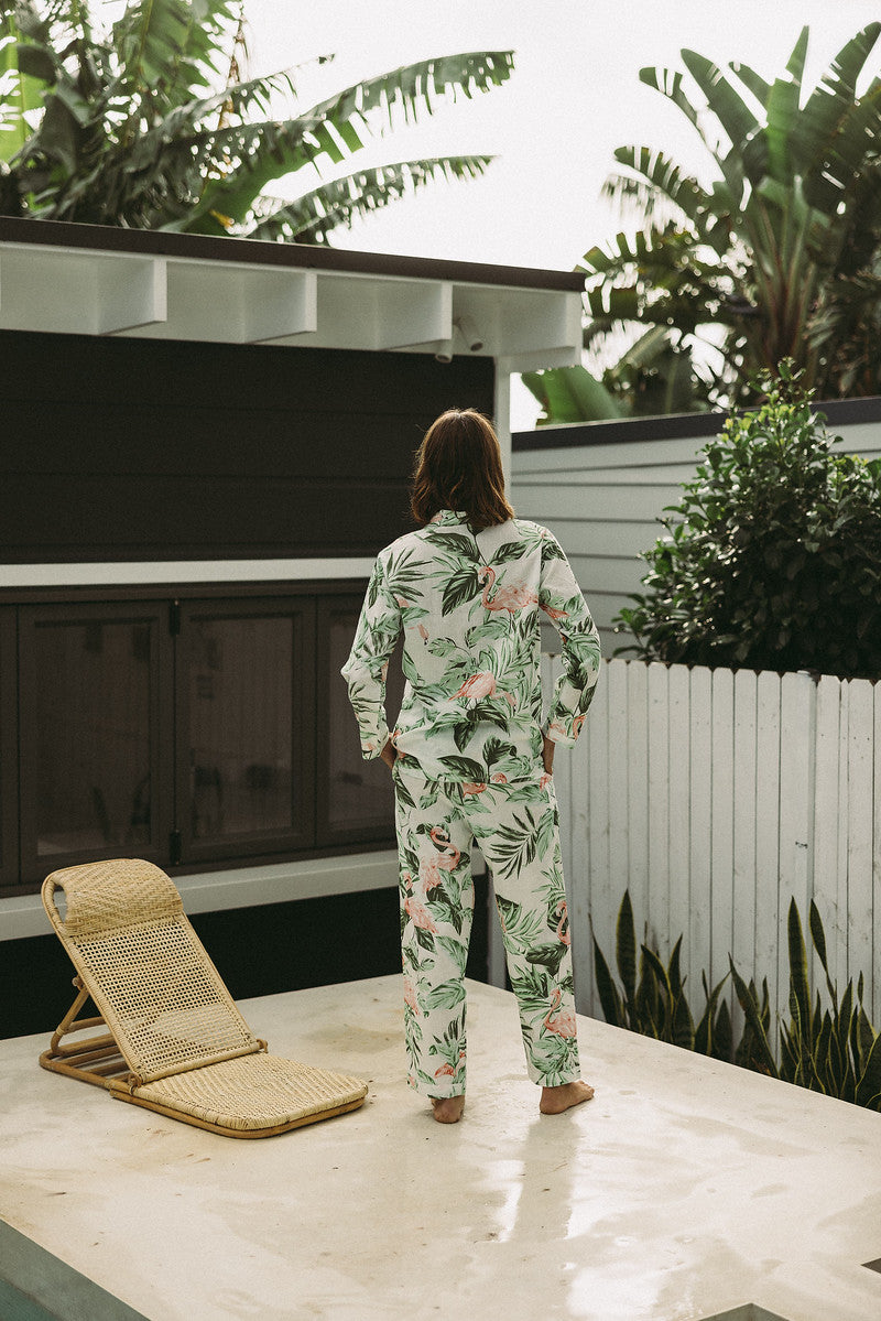 By Brigitte 100% Cotton Pyjama Set - Palms